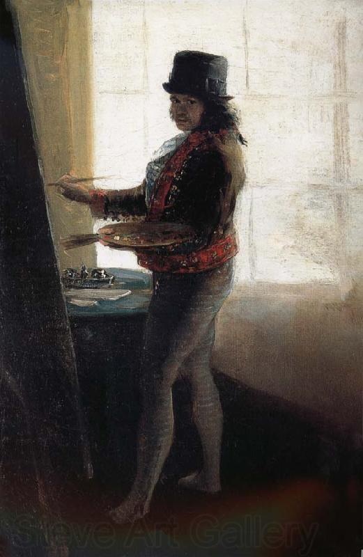 Francisco Goya Self-portrait in the Studio Norge oil painting art